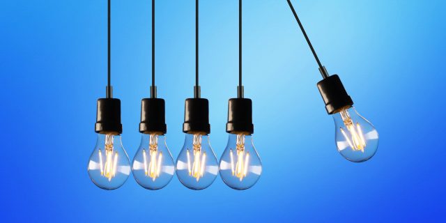 Alternative energy background blue