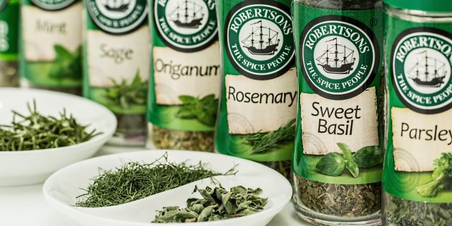Basil brand close up
